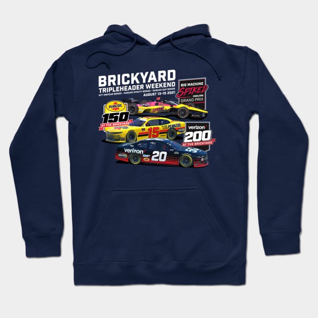 Brickyard Tripleheader 2021 Hoodie by Sway Bar Designs